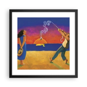 Poster in een zwarte lijst - Meer dan een sterretje uit de lucht - 40x40 cm