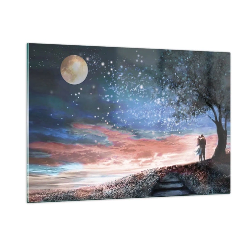 Schilderen op glas - Een sterrenspektakel - 120x80 cm