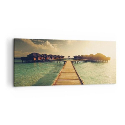 Schilderen op canvas - Een warme uitnodiging - 100x40 cm