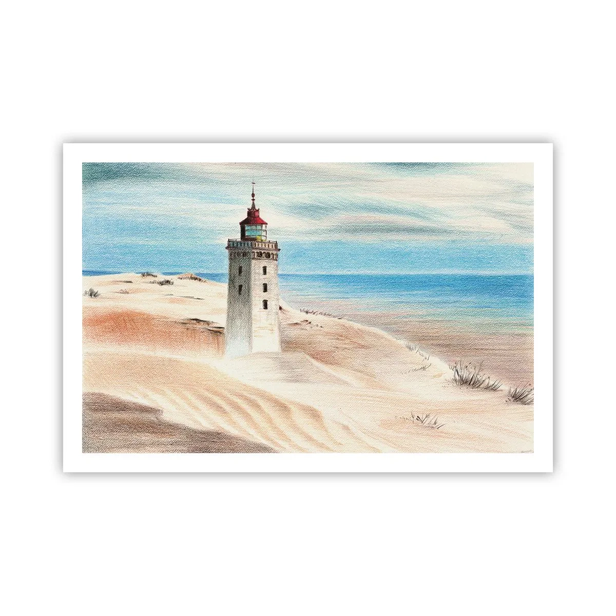 Poster - Altijd staren naar de zee - 91x61 cm