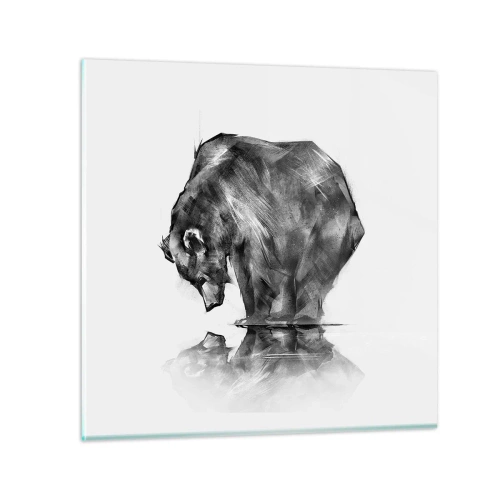 Schilderen op glas - Leuk om een geliefde persoon te zien - 60x60 cm