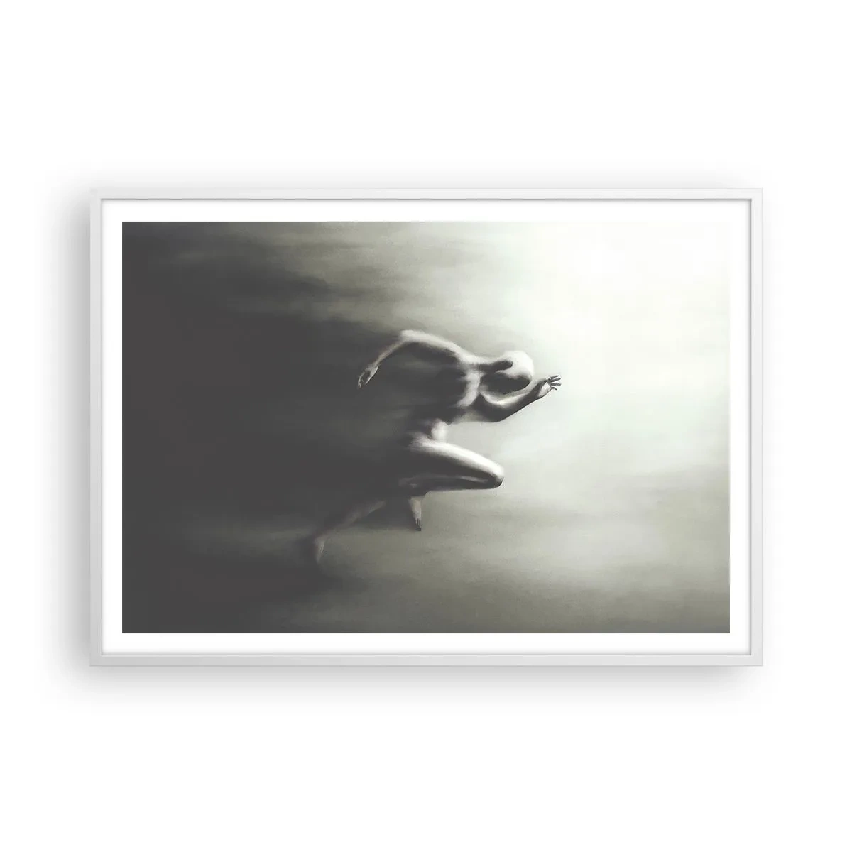 Poster in een witte lijst - Niet te stopen - 100x70 cm