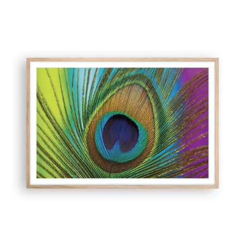 Een poster in een licht eiken lijst - Oog in oog - 91x61 cm