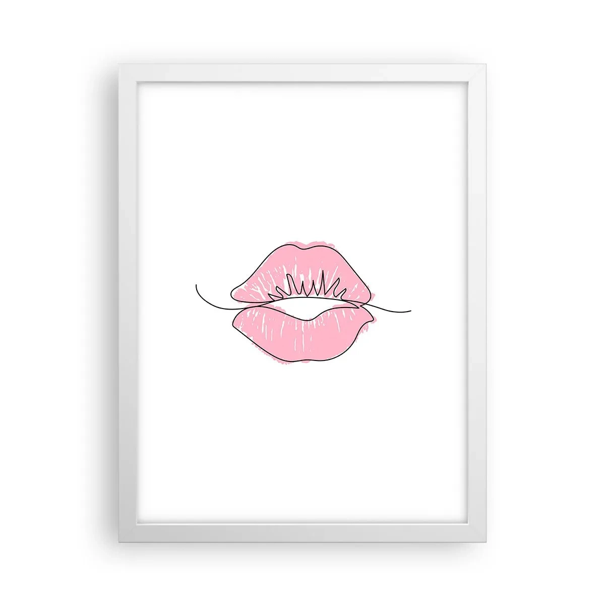 Poster in een witte lijst - Klaar om te kussen? - 30x40 cm