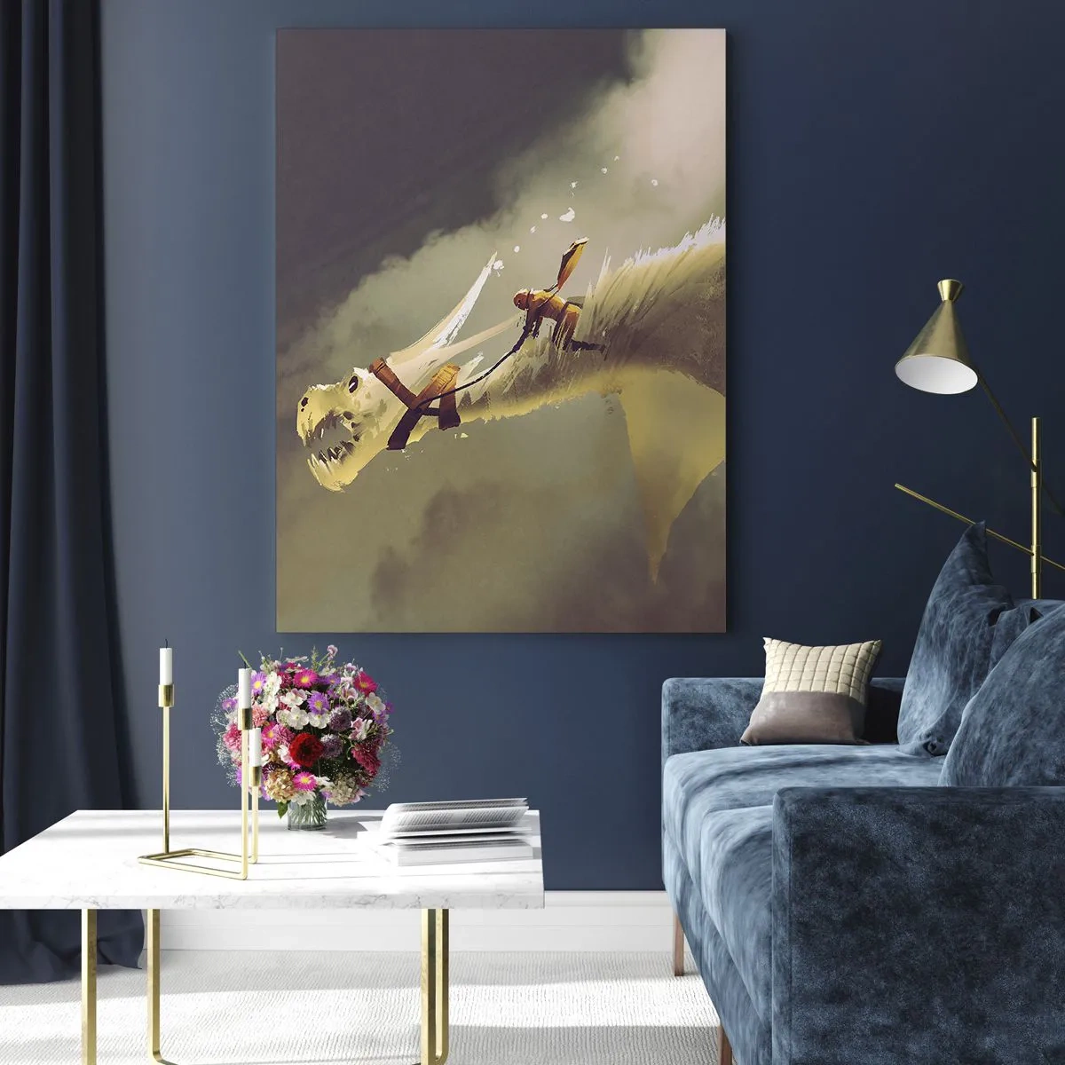 Schilderen op glas - De wereld te hulp - 50x70 cm