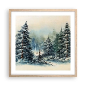 Een poster in een licht eiken lijst - Klaar voor kerst - 50x50 cm