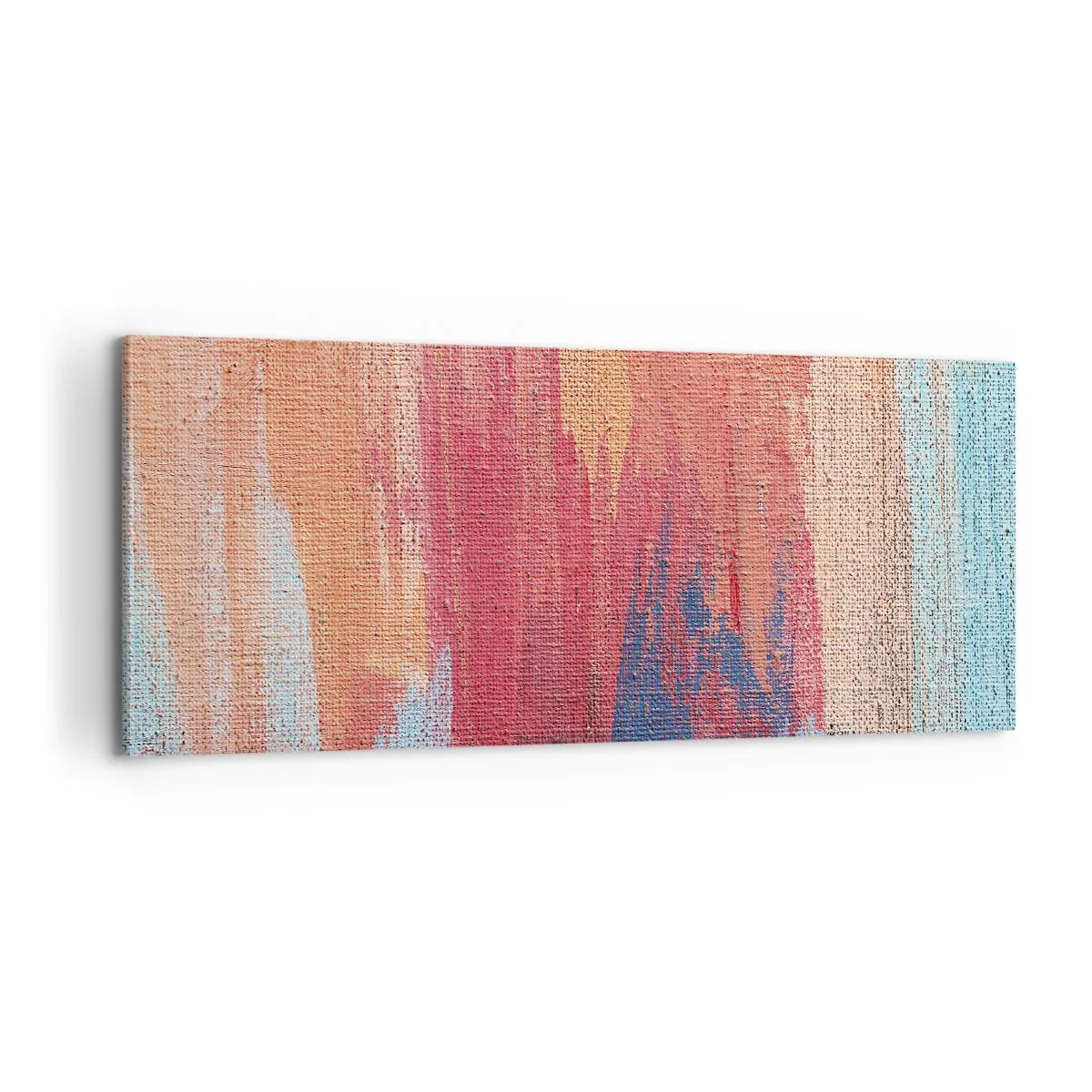 Schilderen op canvas - Ren door de regenboog - 100x40 cm