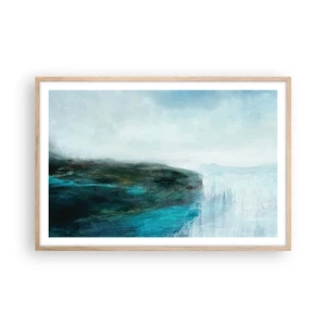 Een poster in een licht eiken lijst - Nautische abstractie - 91x61 cm