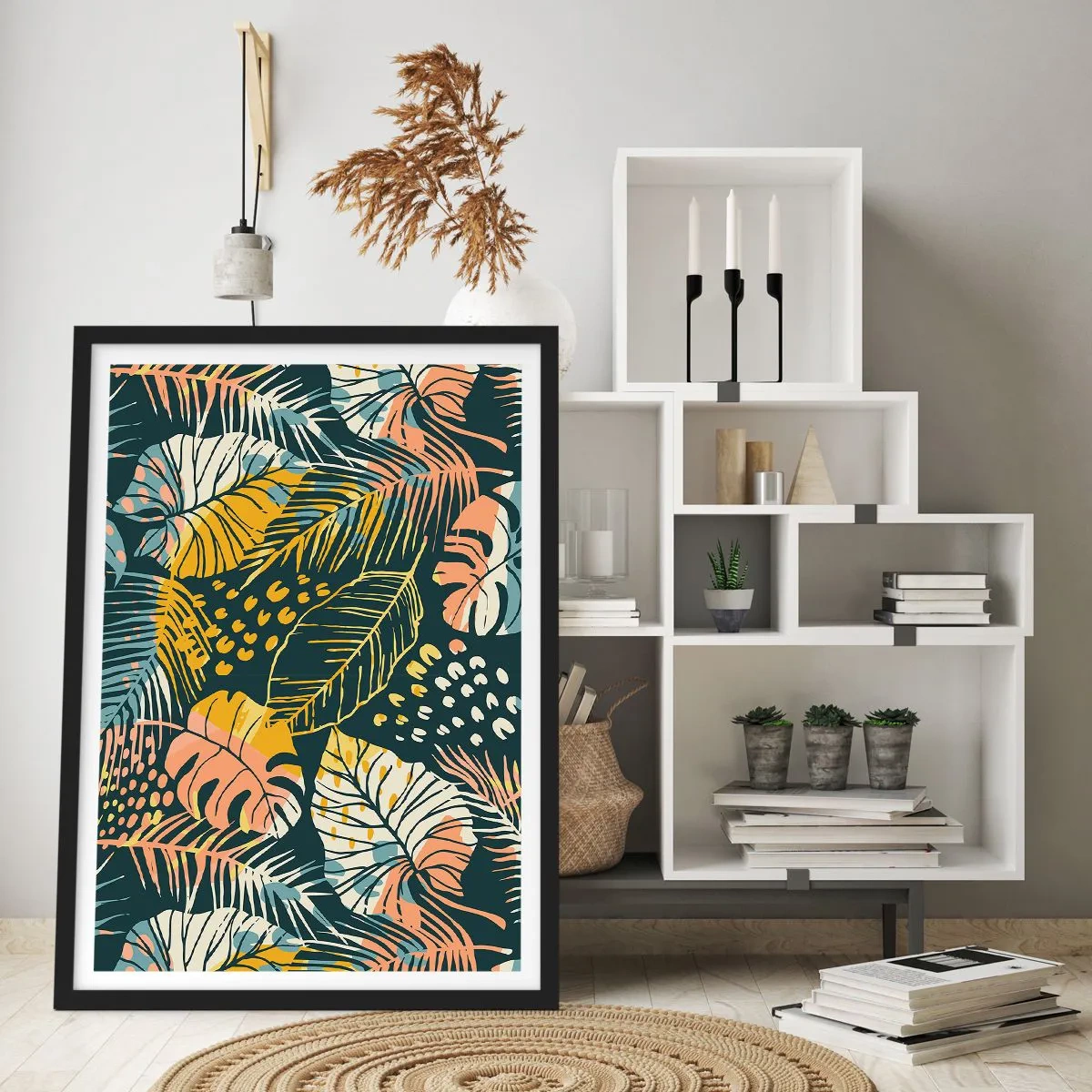 Poster in een zwarte lijst - Lommerrijke fantasie - 30x40 cm