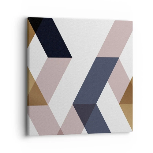 Schilderen op canvas - Vlakken en hoeken - 40x40 cm