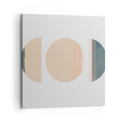 Schilderen op canvas - Een Wiel achter een andere - 60x60 cm