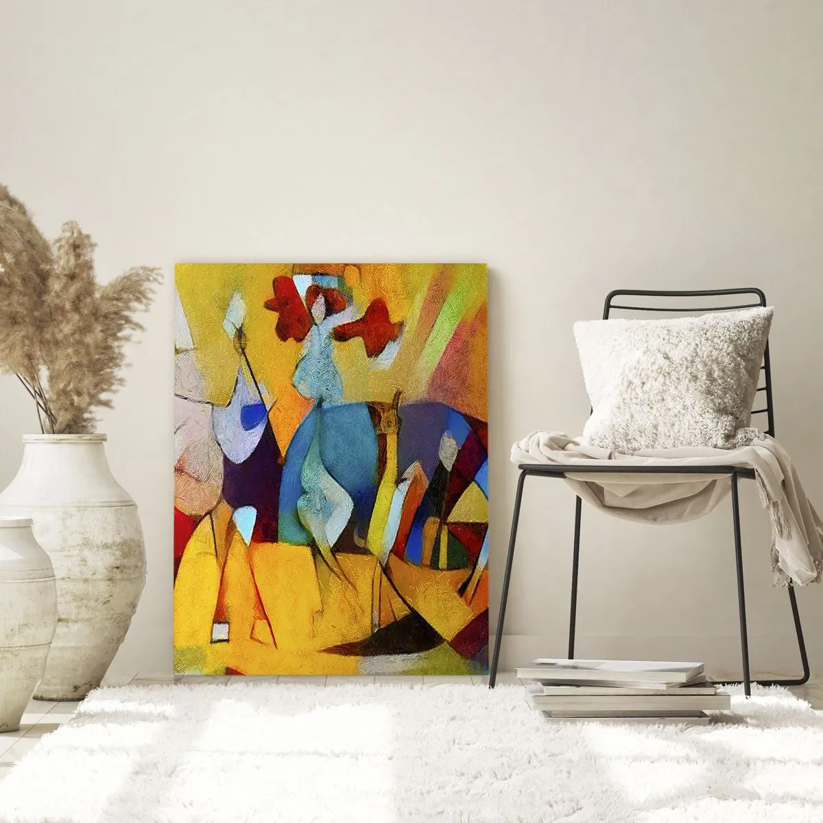 Schilderen op glas - Zon - leven - vreugde - 50x70 cm