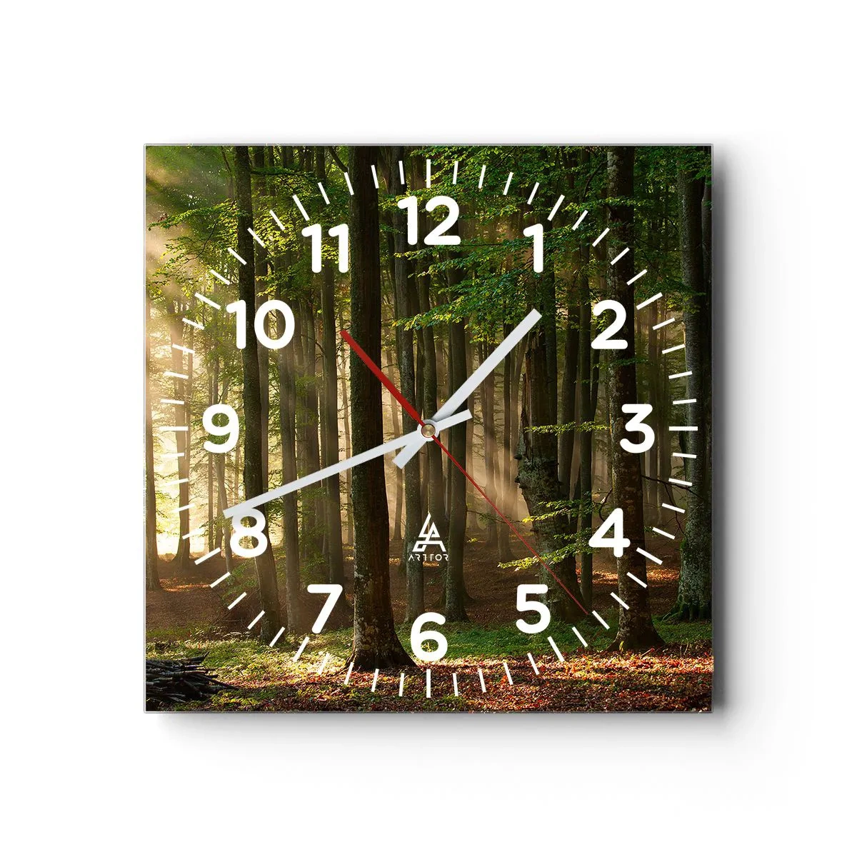 Wandklok - Klok - Stralend op een lentemorgen - 30x30 cm