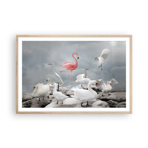 Een poster in een licht eiken lijst - Hoe ben ik hier terecht gekomen? - 91x61 cm