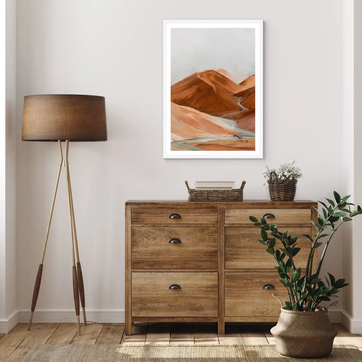 Poster in een witte lijst - Naar de bron - 30x40 cm