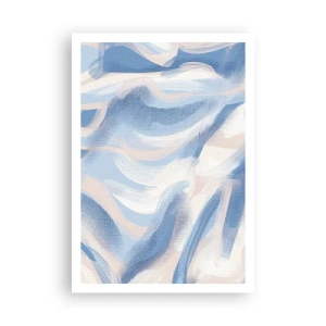 Poster - Blauwe golven - 70x100 cm