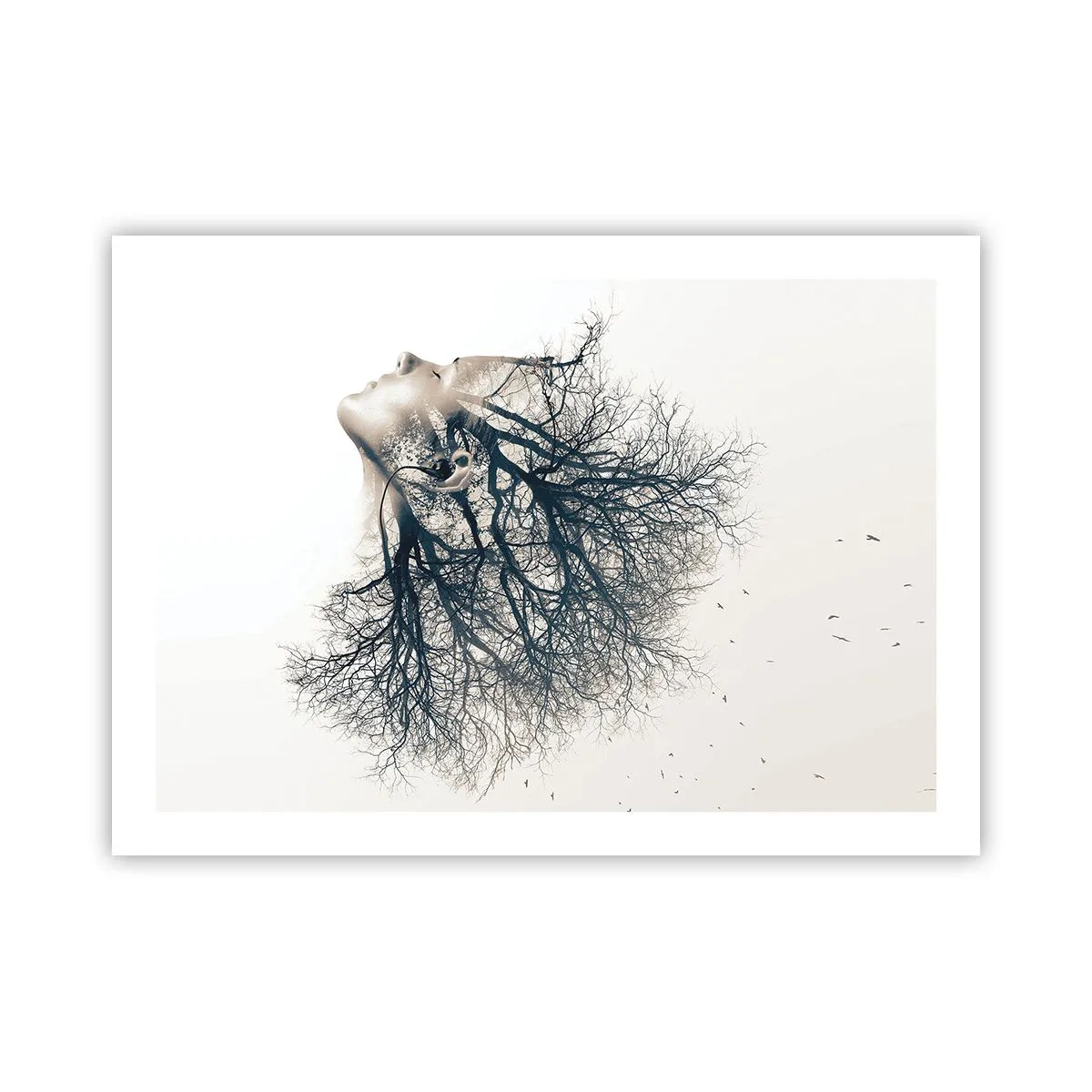 Poster - Luisteren naar het gefluister van bomen - 70x50 cm