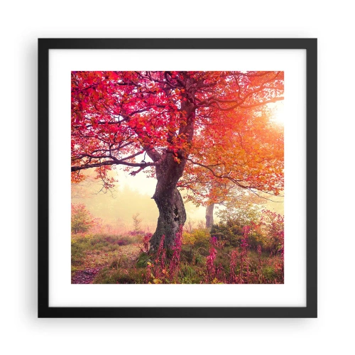 Poster in een zwarte lijst - Bloeiende razernij - 40x40 cm