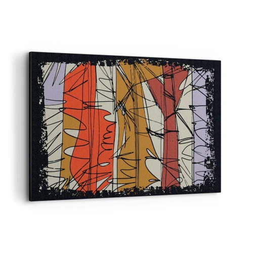 Schilderen op canvas - Spontane compositie - 120x80 cm