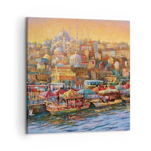Schilderen op canvas - Istanboel verhaal - 60x60 cm
