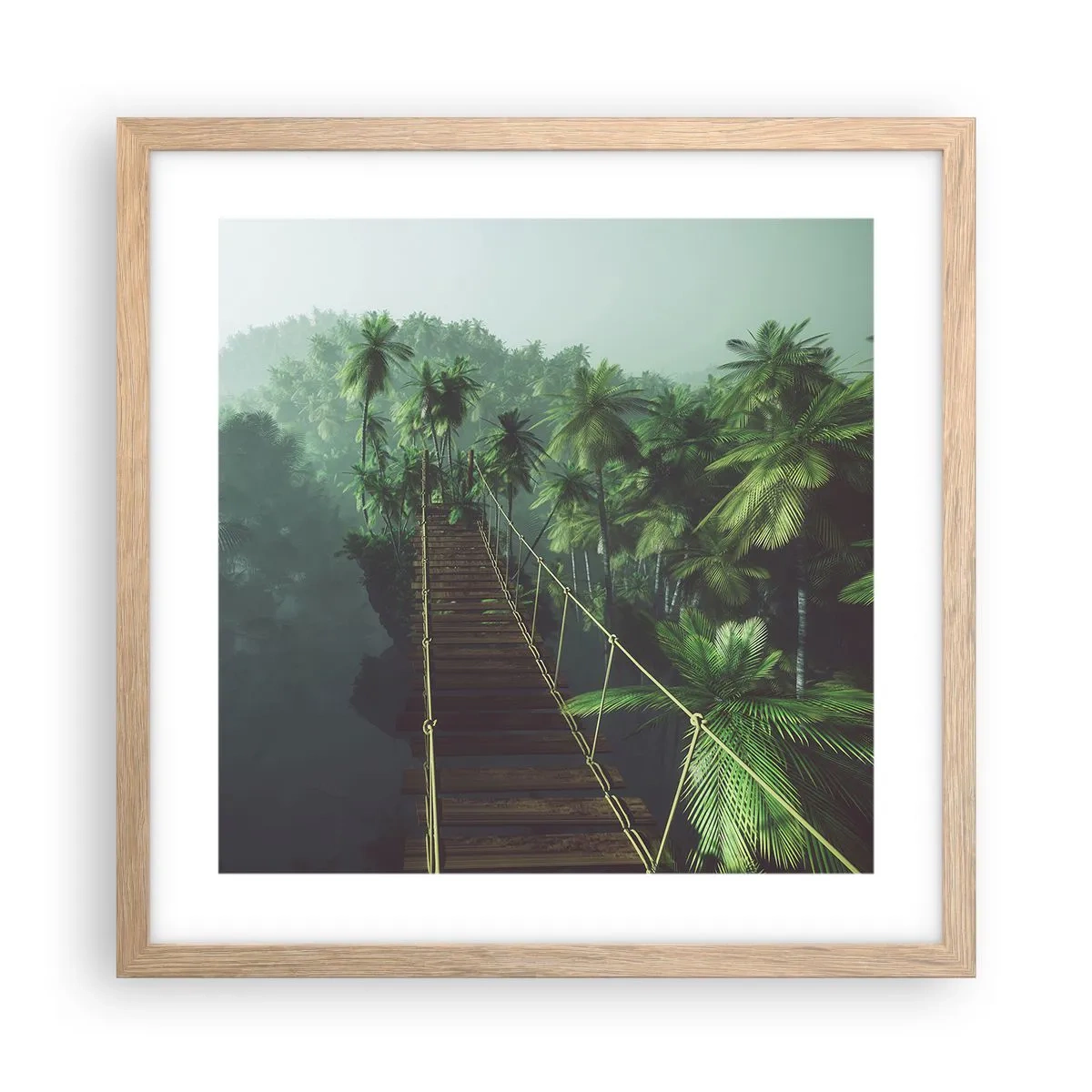 Een poster in een licht eiken lijst - Over de branding van groen - 40x40 cm