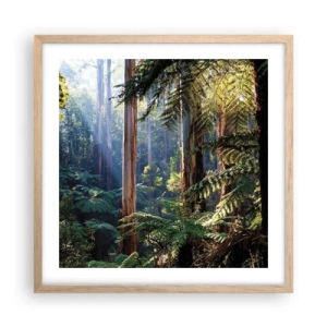 Een poster in een licht eiken lijst - Een bossprookje - 50x50 cm