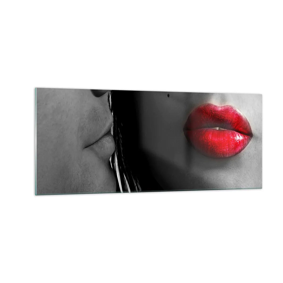 Schilderen op glas - Oog in oog - 100x40 cm