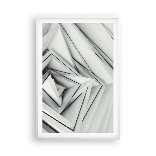 Poster in een witte lijst - Scherpe hoeken knoppen - 61x91 cm