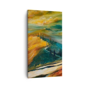 Schilderen op canvas - Toscaans landschap - 45x80 cm