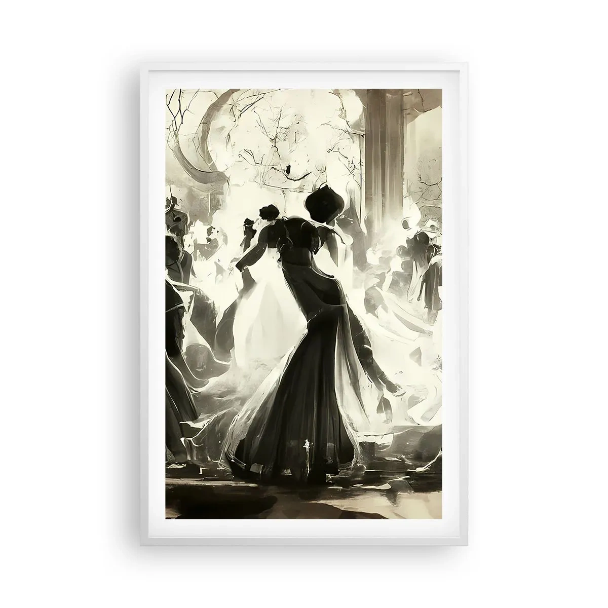 Poster in een witte lijst - De grote maskerade - 61x91 cm