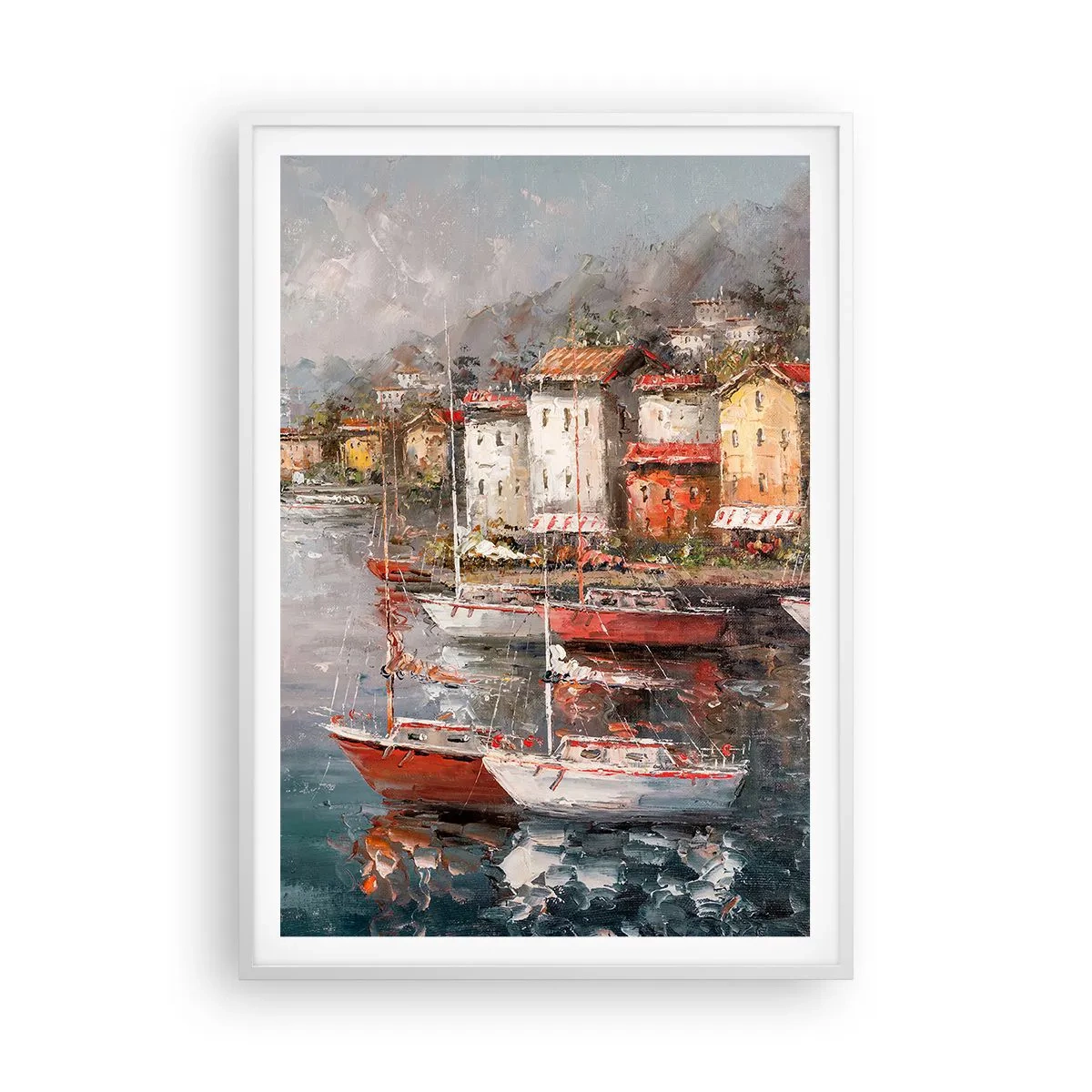 Poster in een witte lijst - Romantisch toevluchtsoord - 70x100 cm