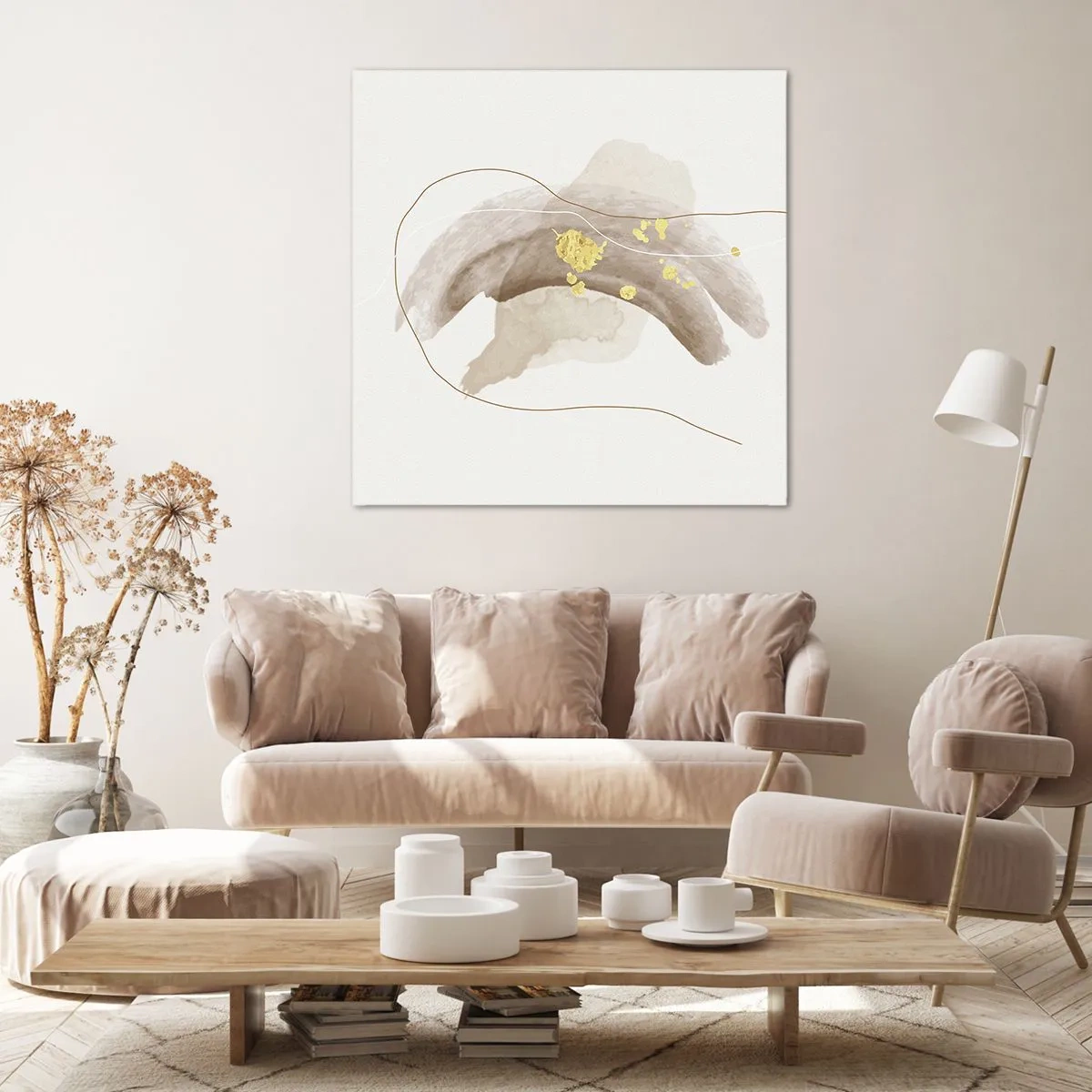 Schilderen op canvas - Ontmoet in de ruimte - 60x60 cm
