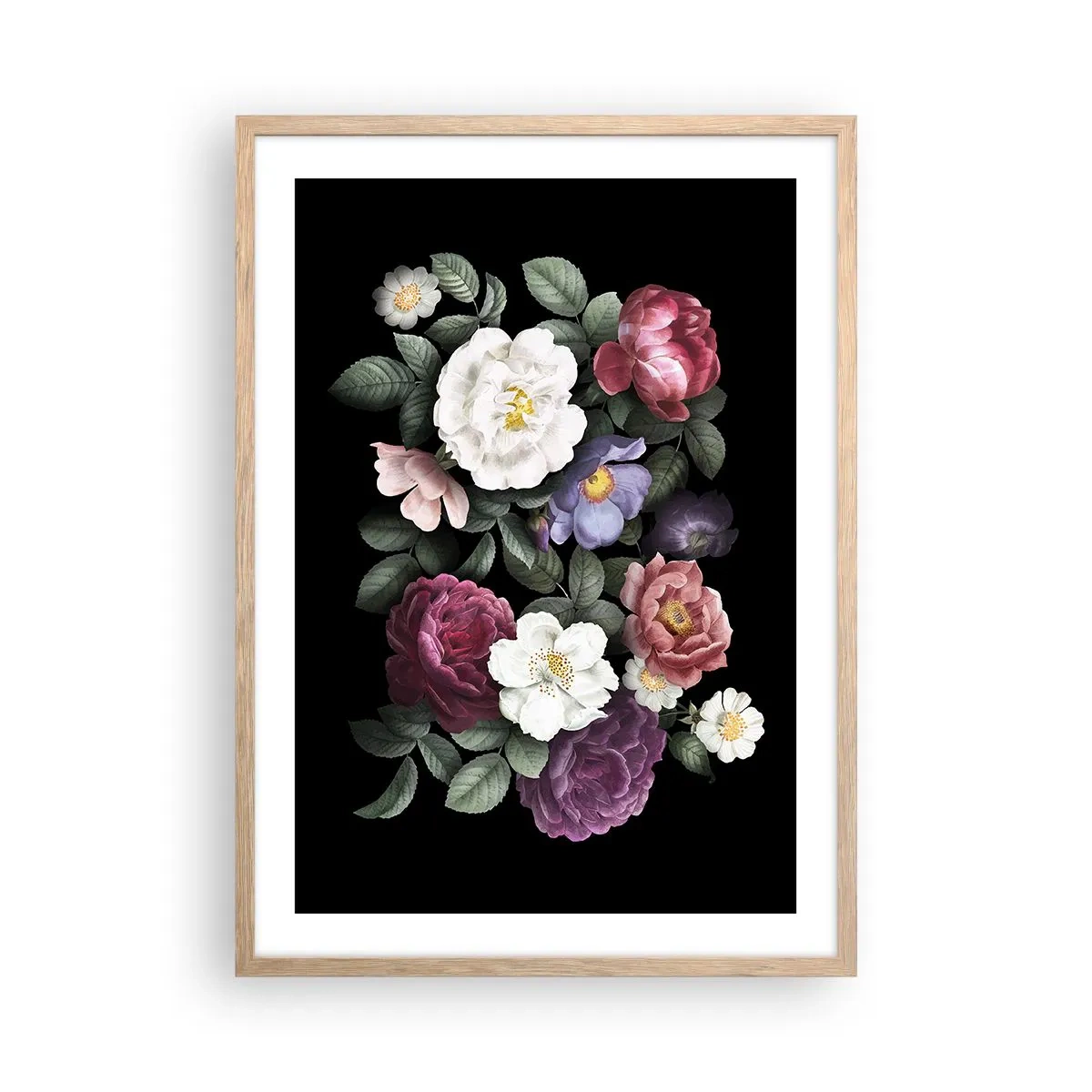 Een poster in een licht eiken lijst - Uit de Engelse tuin - 50x70 cm