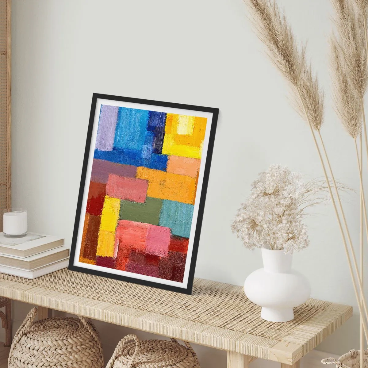 Poster in een zwarte lijst - Elk is anders, allemaal kleurrijk - 70x100 cm