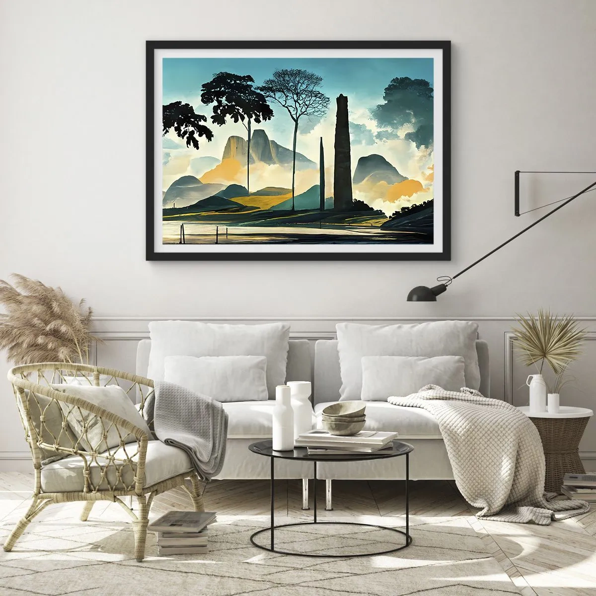 Poster in een zwarte lijst - Nog hoger en hoger - 70x50 cm