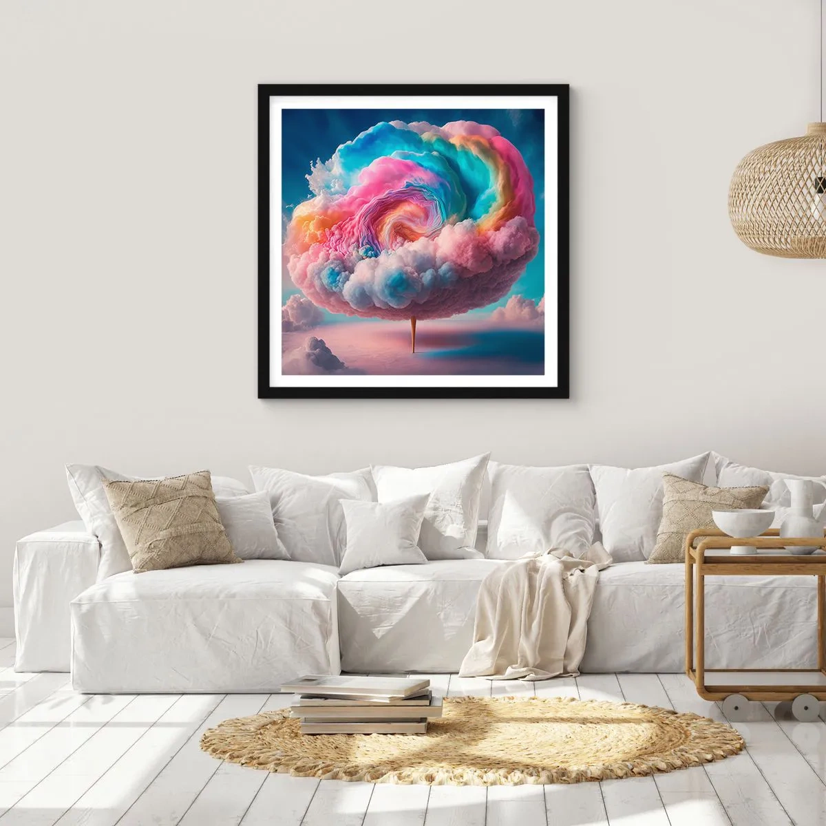 Poster in een zwarte lijst - De droom van een pretpark - 50x50 cm