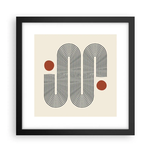 Poster in een zwarte lijst - Van het begin tot het eind - 30x30 cm