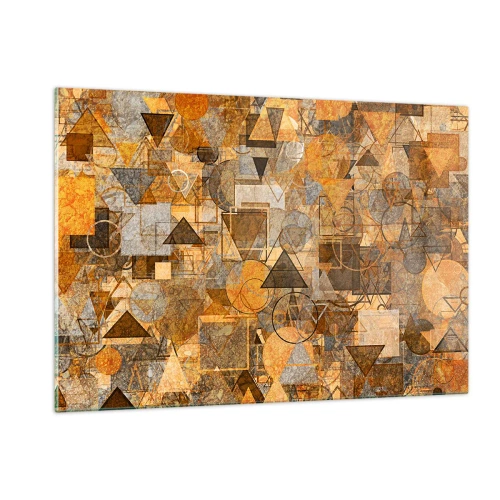 Schilderen op glas - De wereld in vorm - 120x80 cm