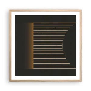 Een poster in een licht eiken lijst - Verken de duisternis - 60x60 cm
