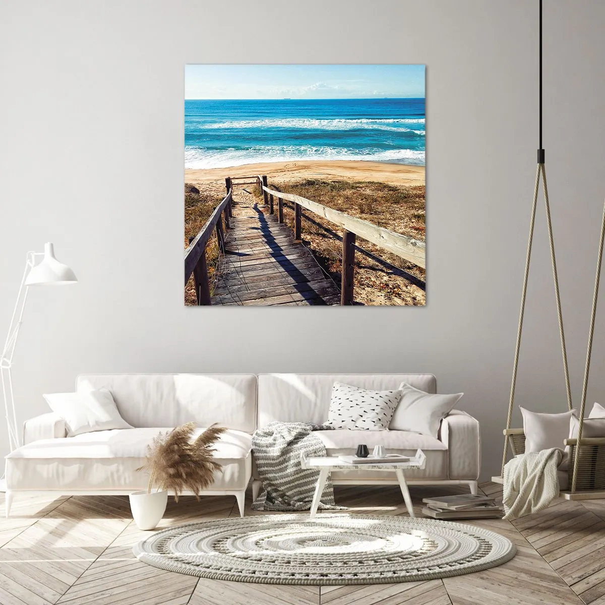 Schilderen op canvas - Loop maar! - 30x30 cm