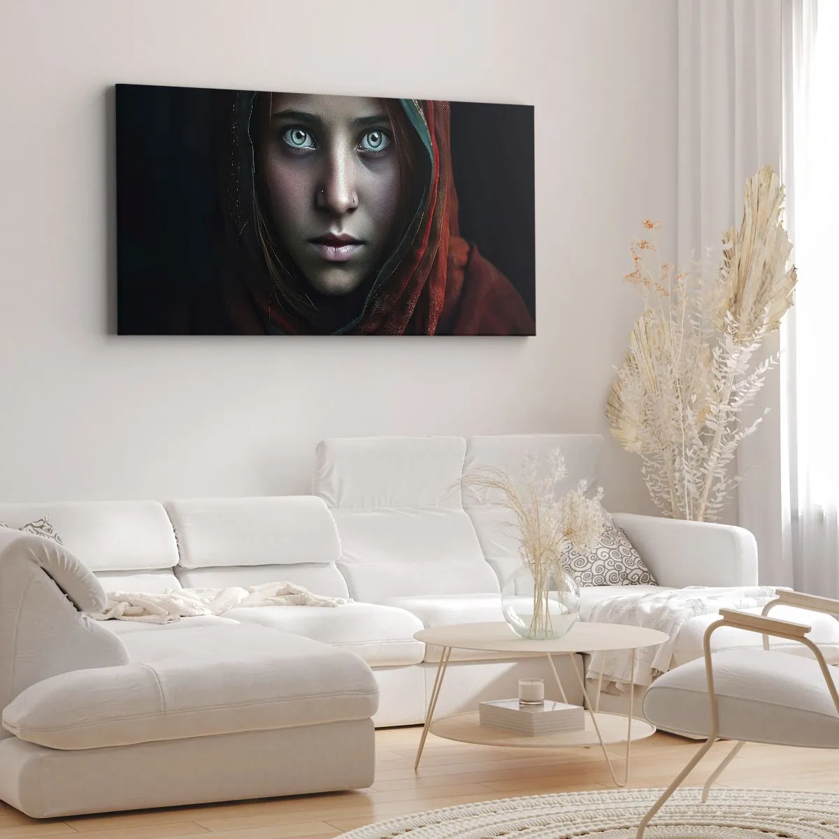 Schilderen op canvas - Oosterse prinses - 100x40 cm