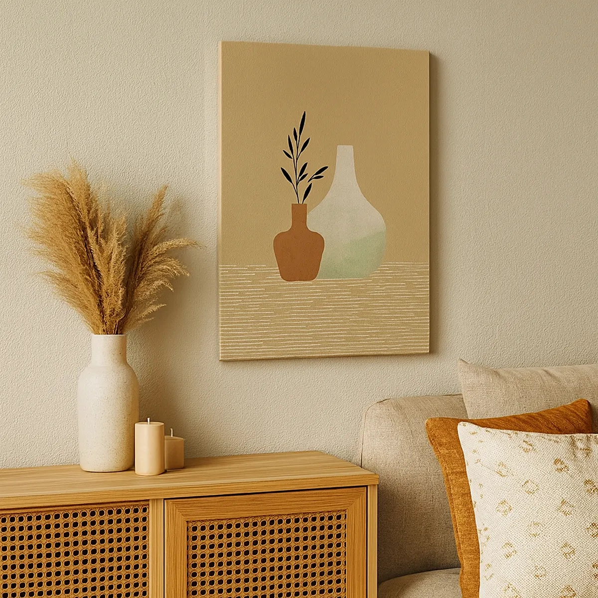 Schilderen op canvas - De vaas en zijn idee - 50x70 cm