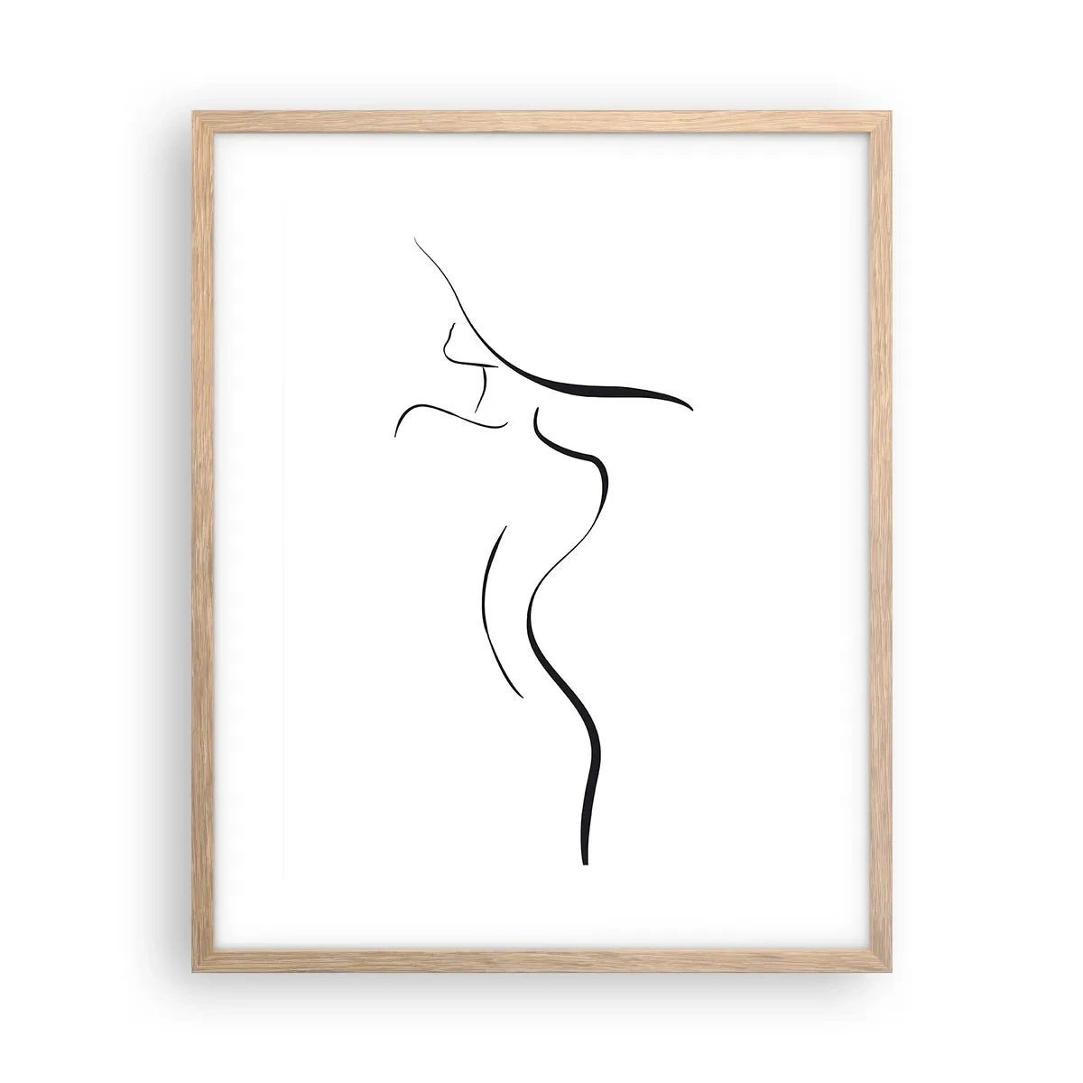 Een poster in een licht eiken lijst - Ongrijpbaar als een golf - 40x50 cm