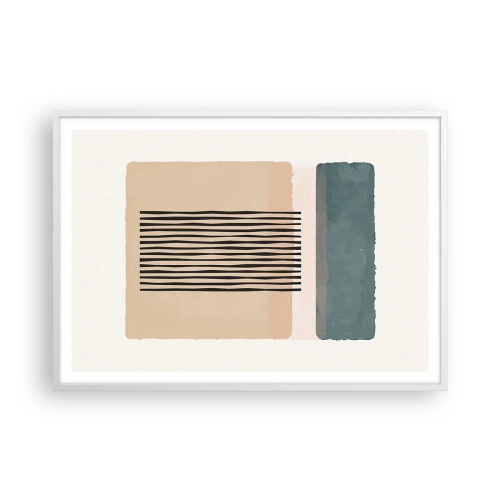 Poster in een witte lijst - Alles is oke - 100x70 cm