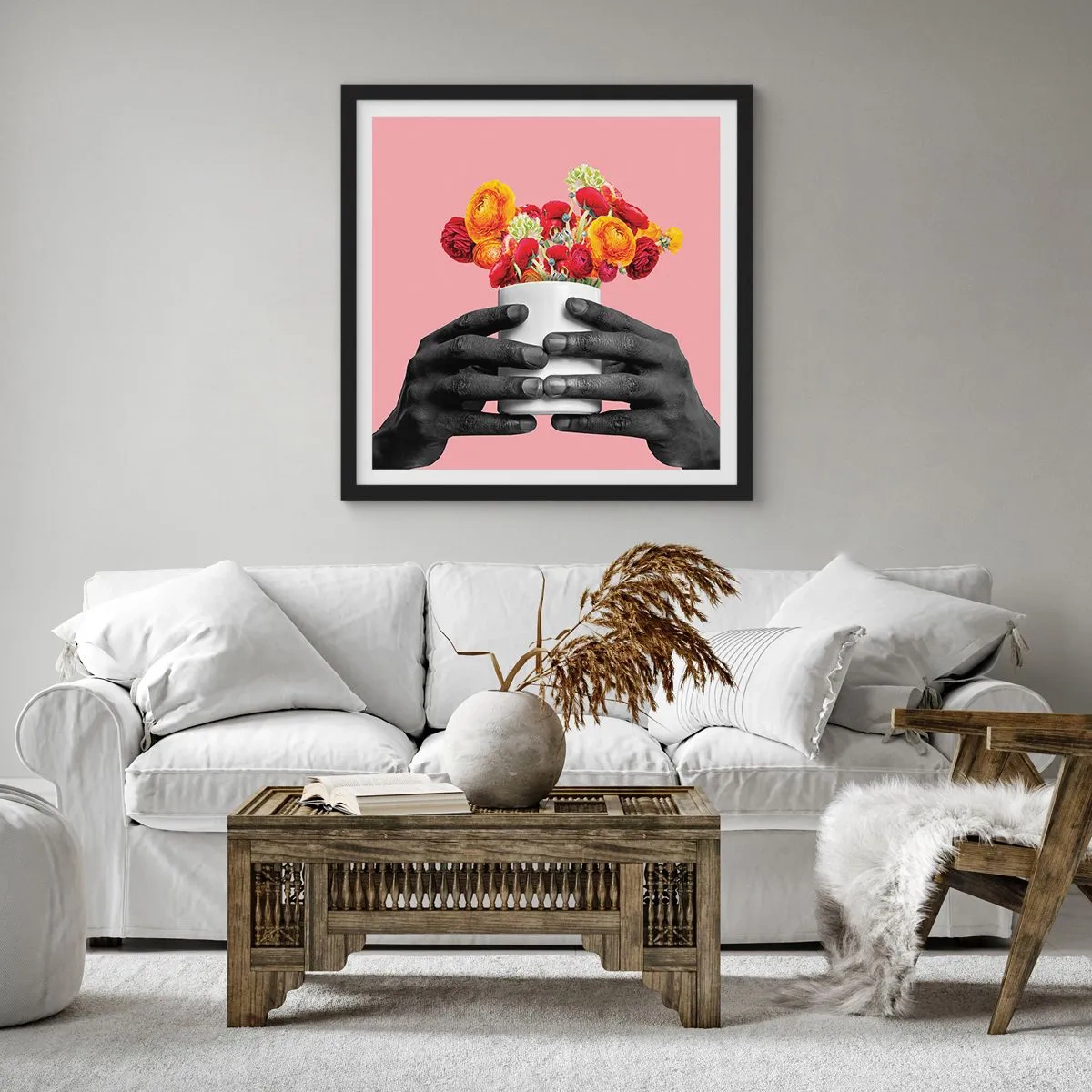 Poster in een zwarte lijst - De apotheose van het leven - 60x60 cm