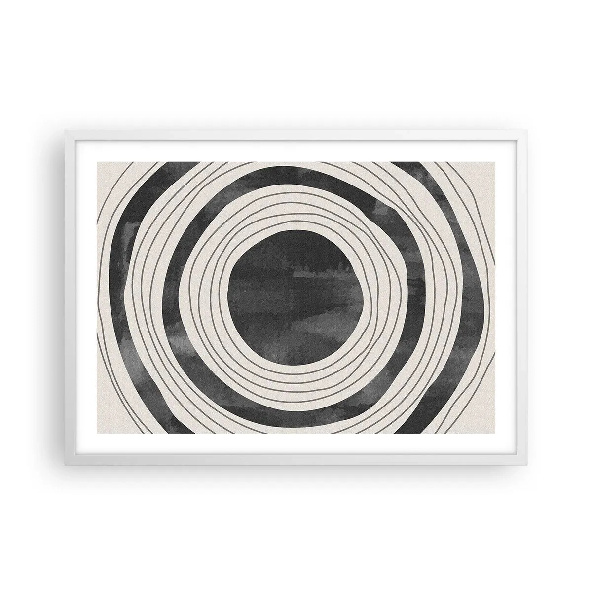 Poster in een witte lijst - Precies op het punt - 70x50 cm