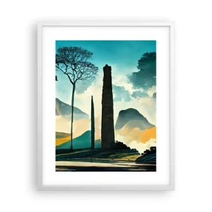 Poster in een witte lijst - Nog hoger en hoger - 40x50 cm