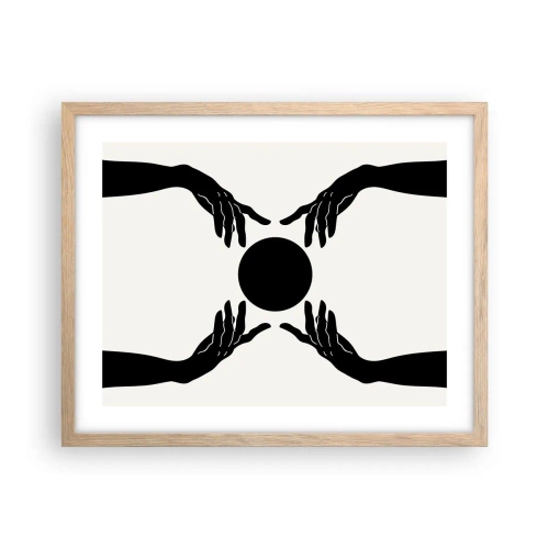 Een poster in een licht eiken lijst - Geheim teken - 50x40 cm
