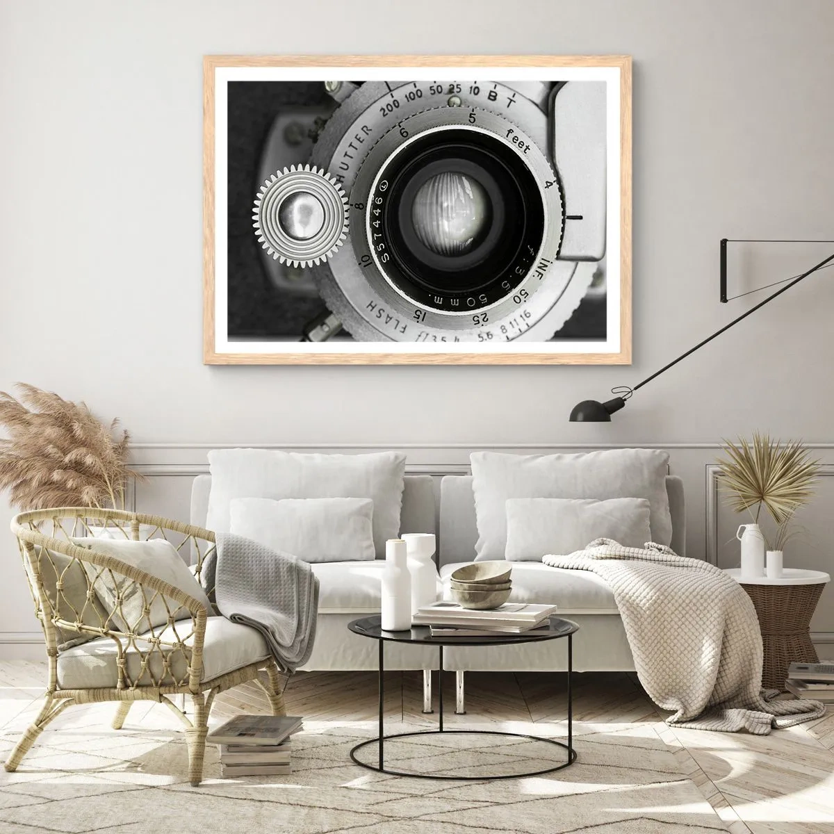 Een poster in een licht eiken lijst - Een verhaal over Hollywood - 70x50 cm