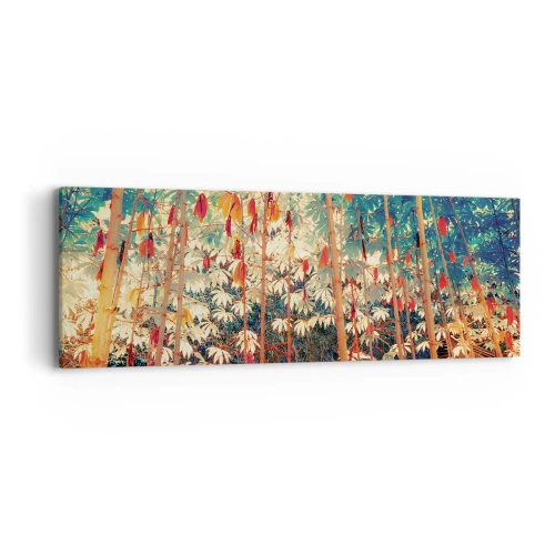 Schilderen op canvas - Het geheime leven van de bladeren - 90x30 cm